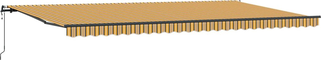 vidaXL Behúzható napellenző Sokszínű 600 × 300 cm Szövet és Alumínium