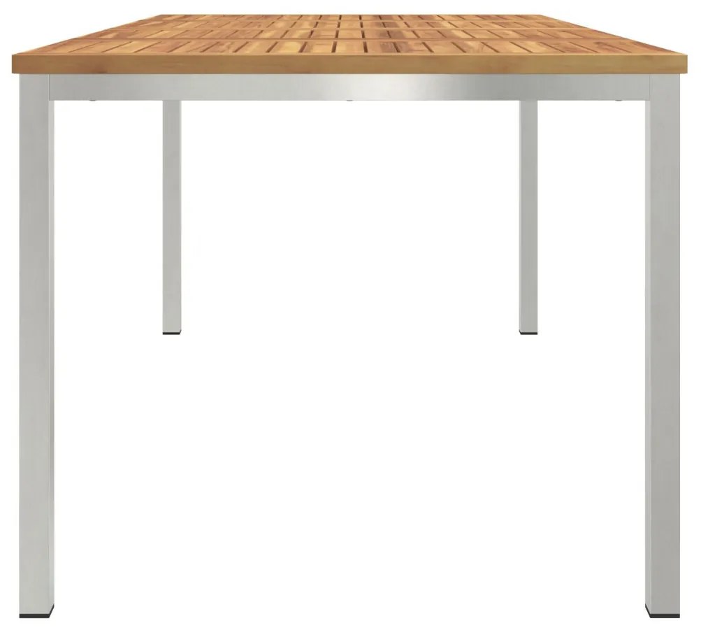kültéri étkezőasztal 180x90x75 cm tömör akácfából