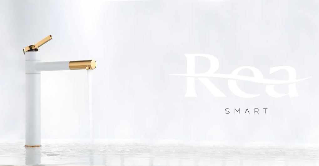 rea SMART White Gold magasított fürdőszobai mosdó csaptelep