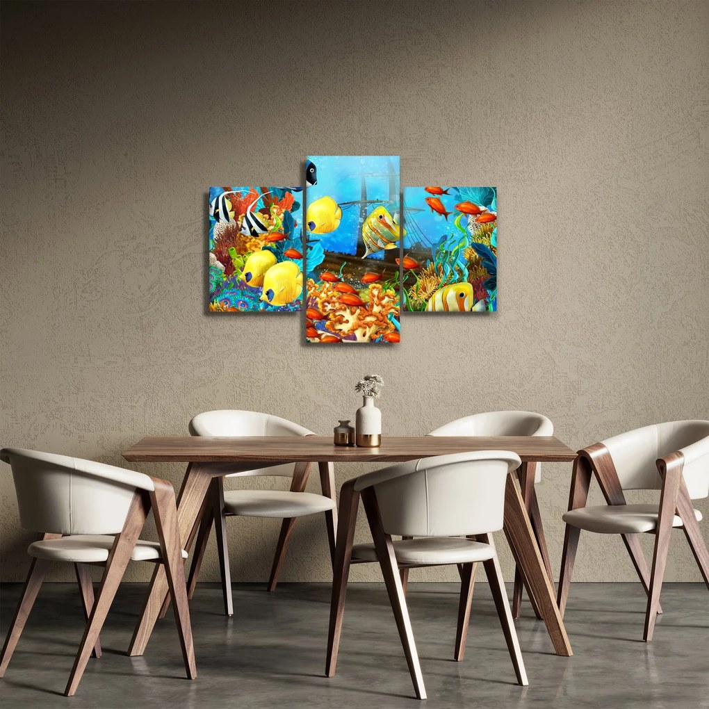 Kép - színes korallzátony (90x60 cm)