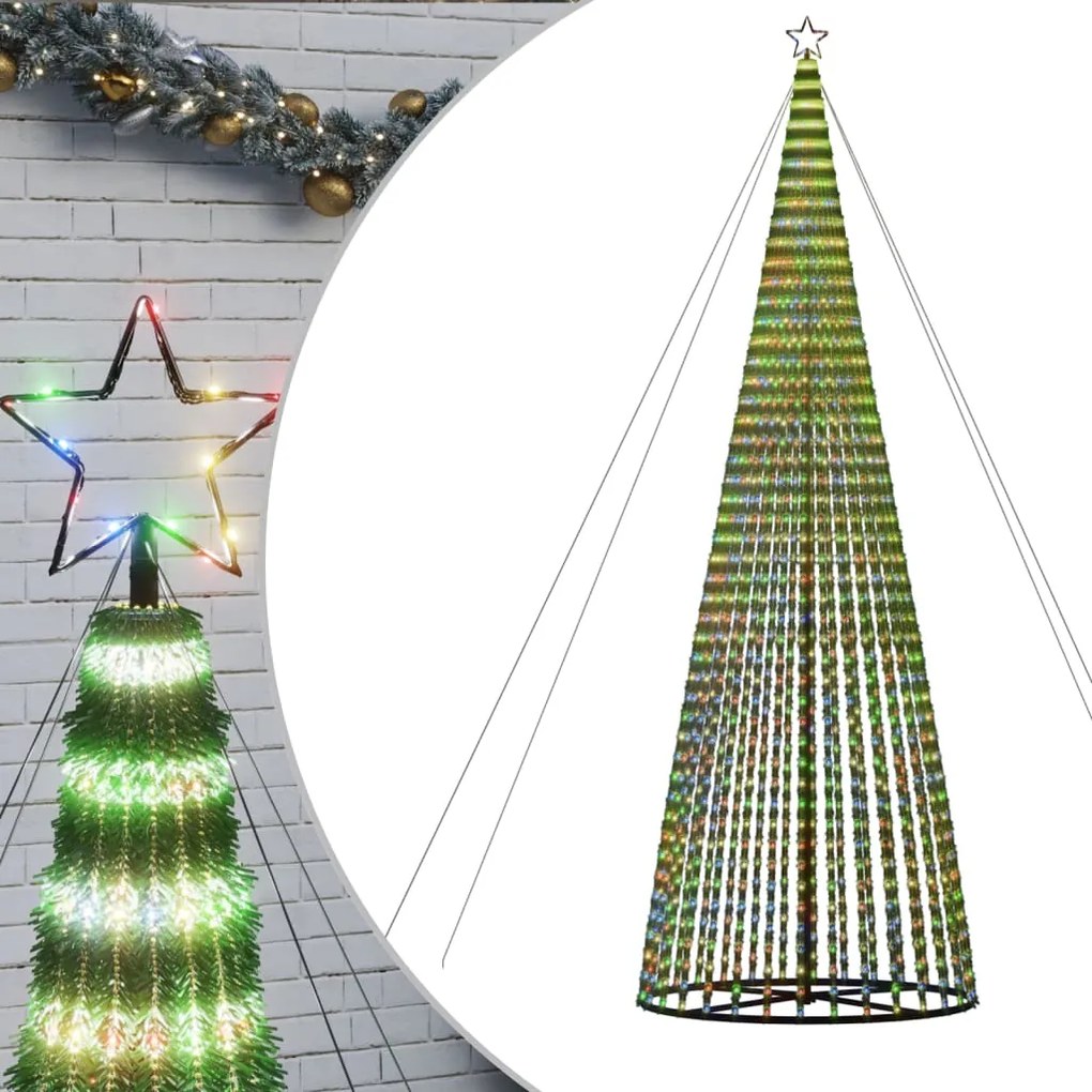 vidaXL színes LED karácsonyfa 1544 LED 500 cm