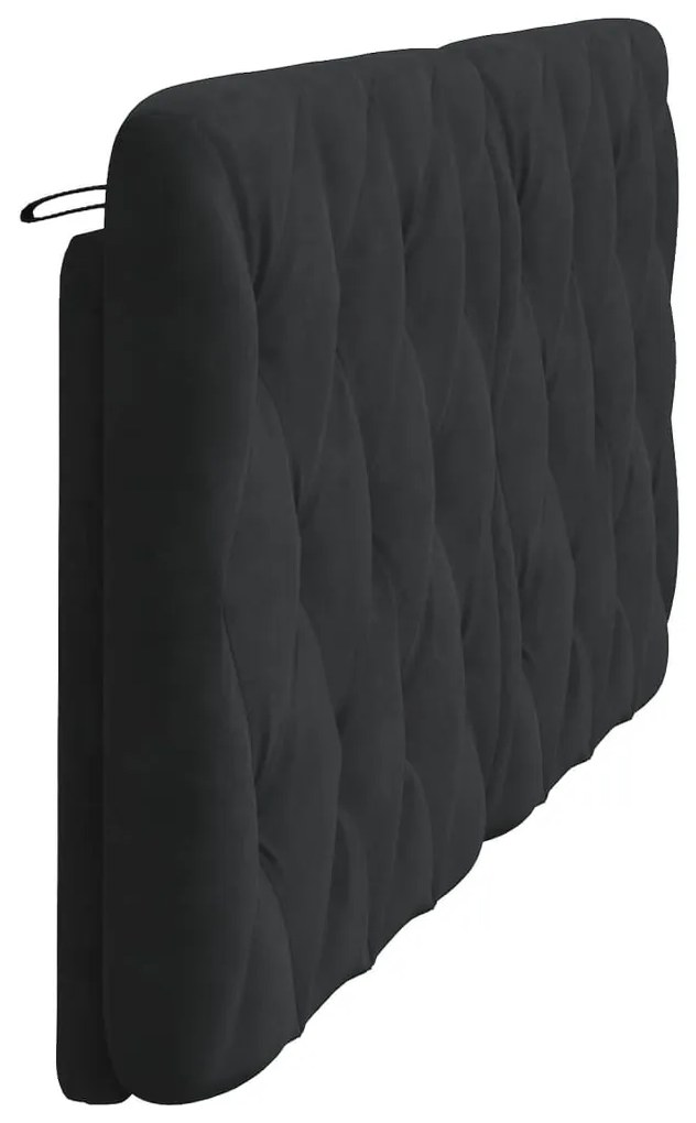 fekete bársony fejtámla párna 180 cm