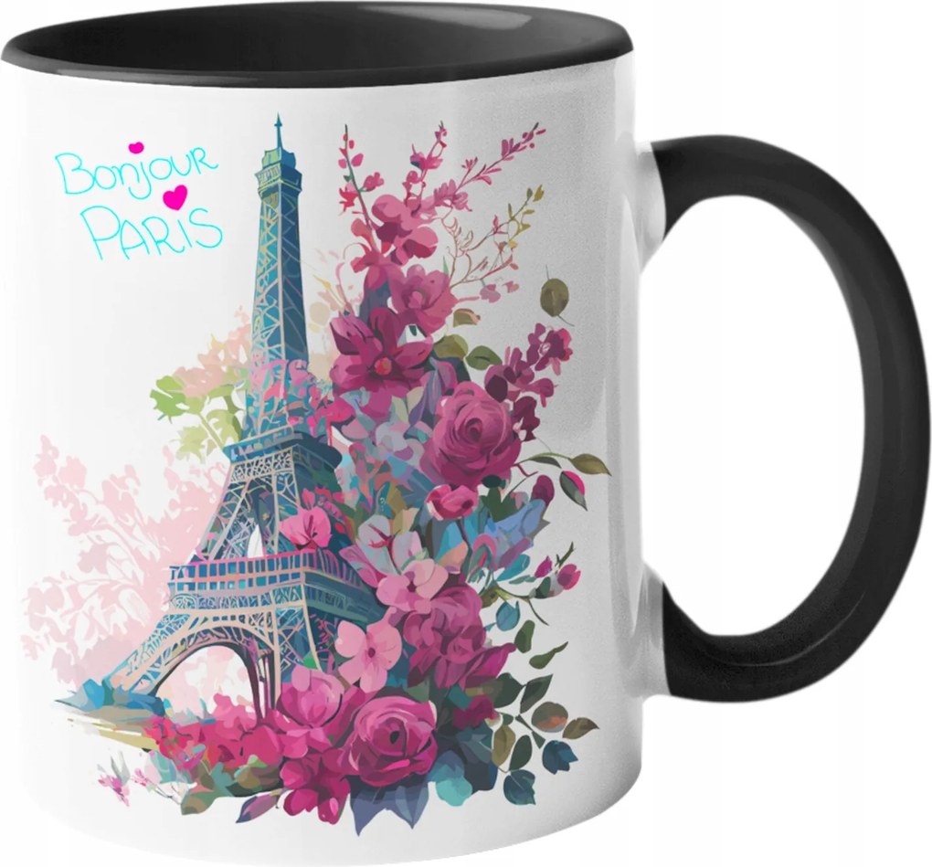 Csodaszép Bögre Bonjour Paris Eiffel Torony Kerámia Párizs Eiffel 330ml.