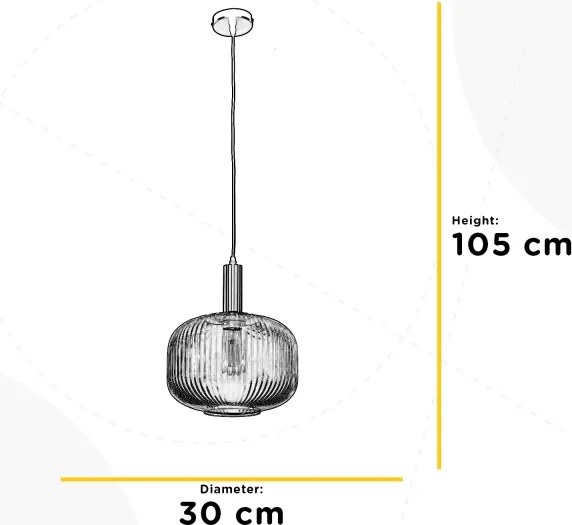 ONLI - DOROTY kábeles csillár 1xE27/15W/230V fehér/fényes króm