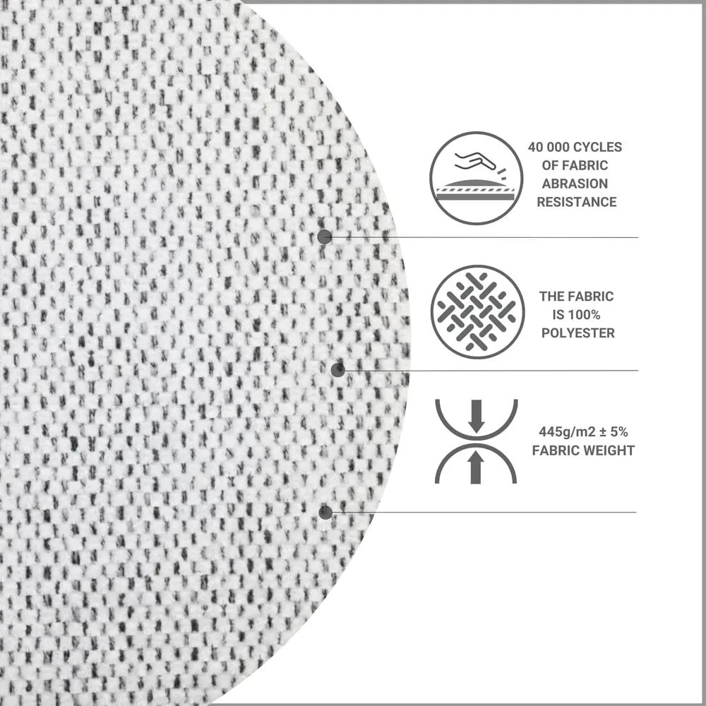 Világosszürke kárpitozott ágyneműtartós franciaágy 200x200 cm Musca – Maison de Rêve