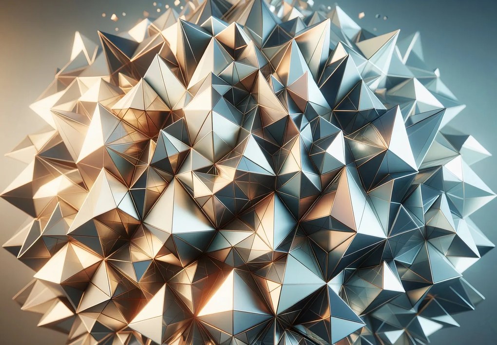 Fotótapéta - 3D kaleidoszkóp formákkal (147x102 cm)