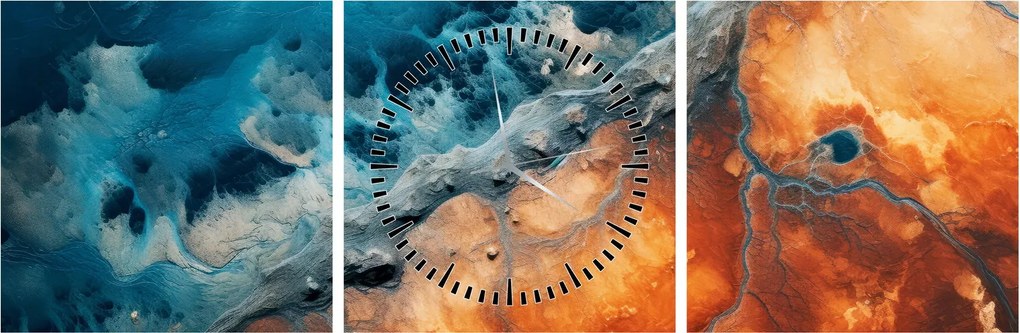 Kép - Víz és tűz (órával) (90x30 cm)