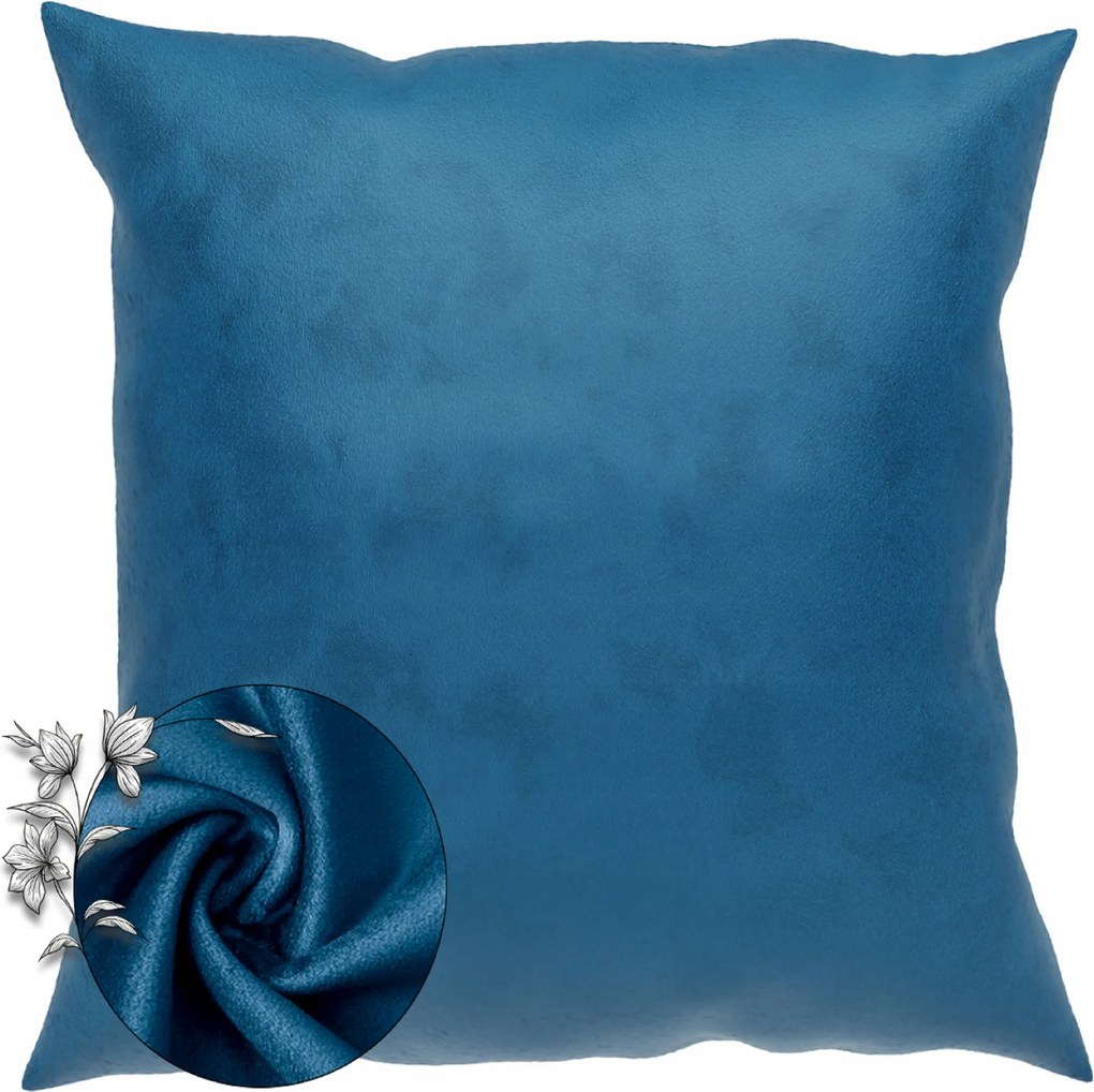 Párnahuzat, bársony, sima, 40x40 cm, kész dekoratív párnahuzatok