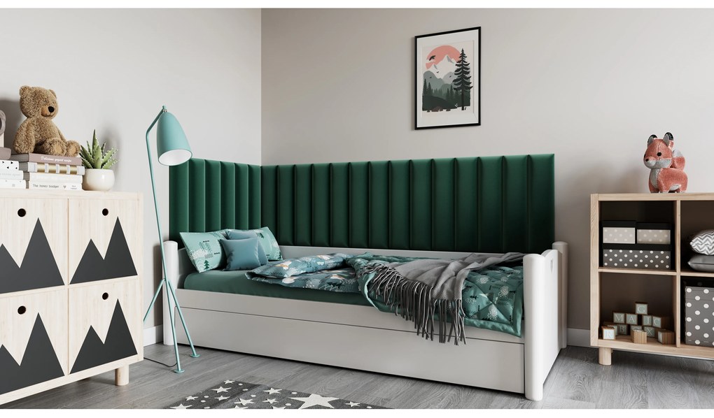 Kárpitozott panel 20 db. Quadra 210x90x60 cm (zöld). 1052007
