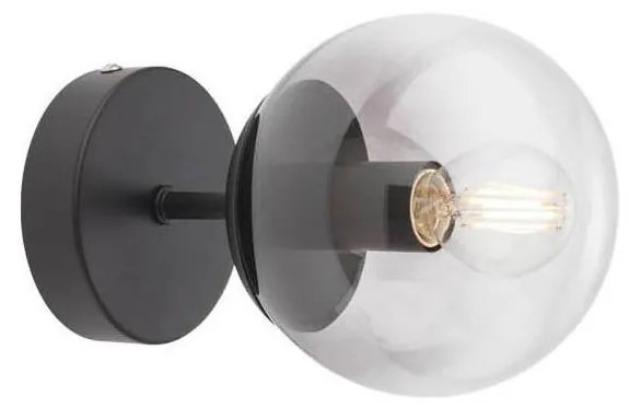 Redo 01-2175 - SEMIA fali lámpatest 1xE14/28W/230V fekete/füstszínű