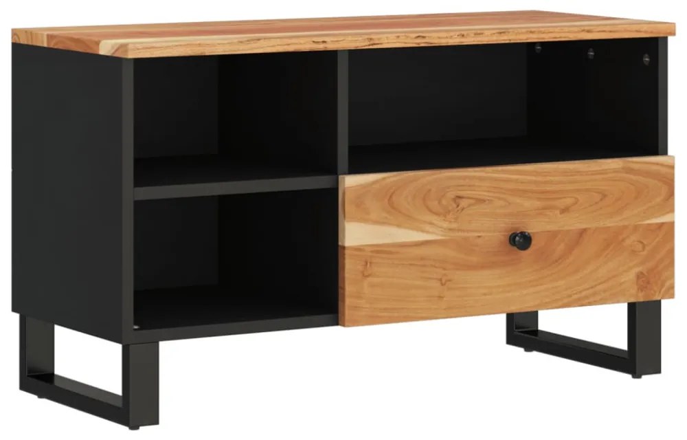 tömör akácfa és szerelt fa TV-szekrény 80 x 33 x 46 cm