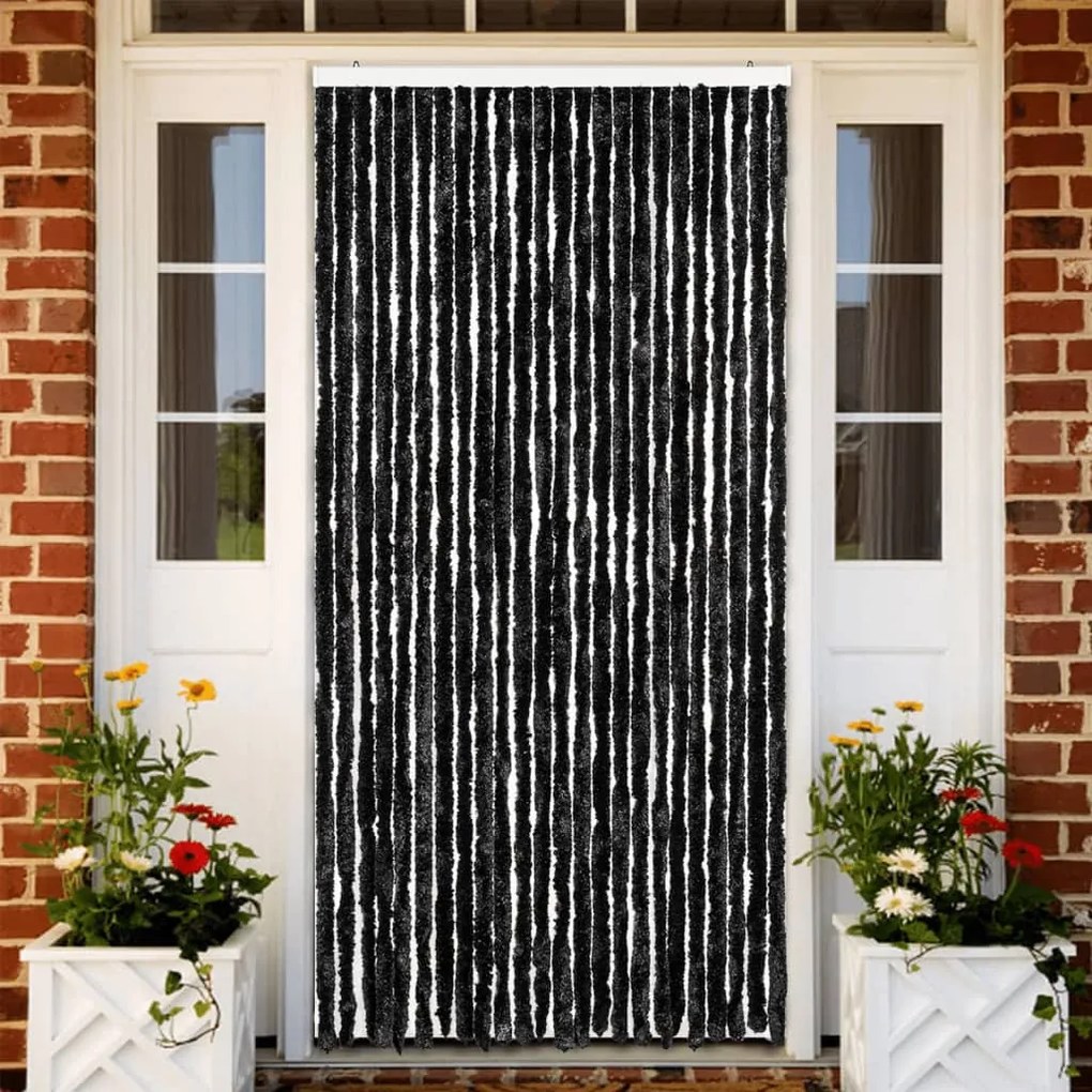 antracitszürke zsenília rovarfüggöny 100 x 230 cm