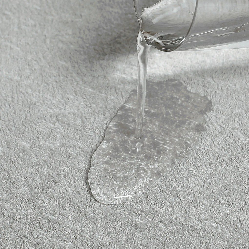 Goldea körgumis nem áteresztő frottír lepedő - világosszürke 90 x 200 cm