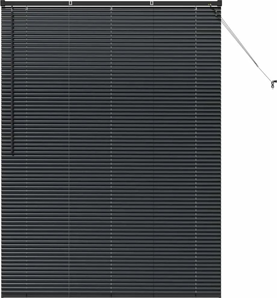 vidaXL Zsalugáter Redőnyök Fekete 175 x 130 cm Alumínium