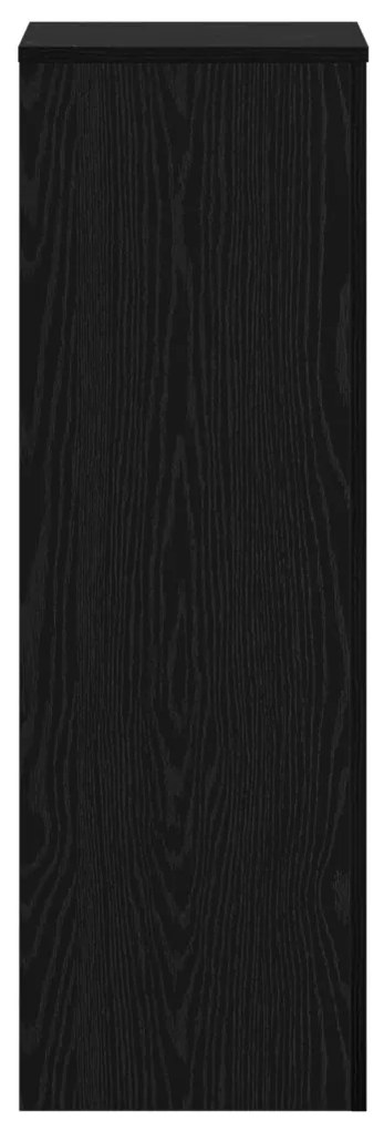 növényállvány fekete tölgy 33x33x100 cm Laminált fa