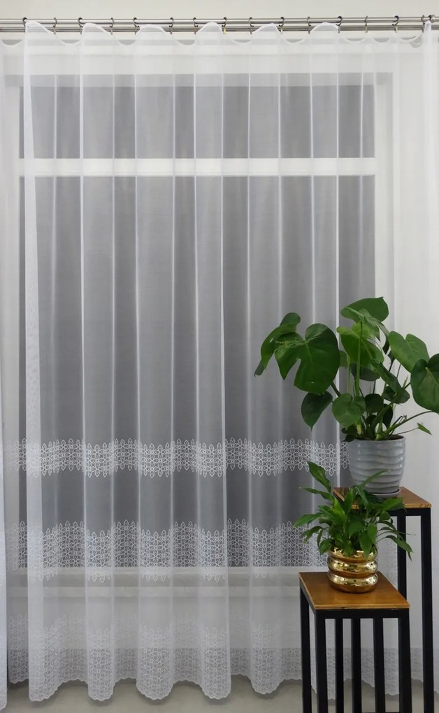 Mg Függöny jacquard 33985 Fehér 350x250cm készre varrva Bt M