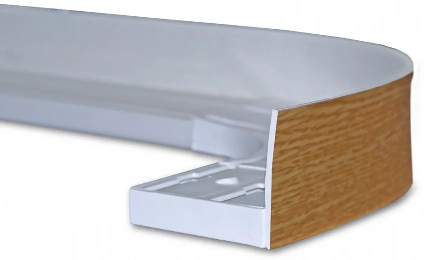 Mennyezeti sínes karnis dekor előlap világos tölgy 45 mm