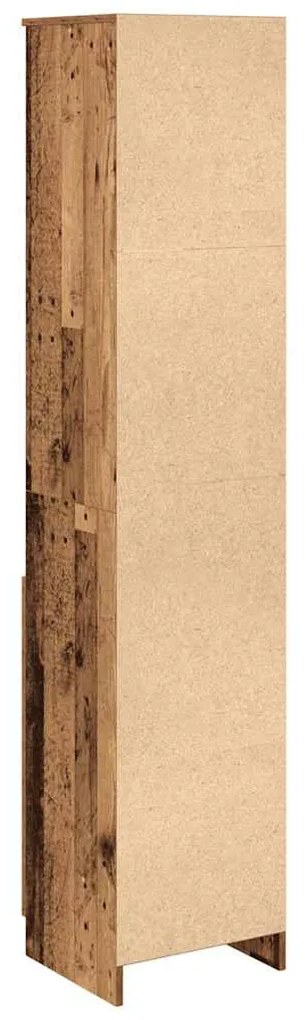 antik fa színű szerelt fa magasszekrény 37,5x35x180 cm