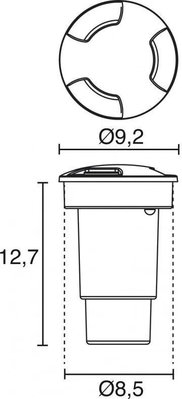 NOVOLUX 557C-G21X1A-02 BELGRADO-9 Kültéri Talajba Építhető Lámpa Fekete GU10 IP67