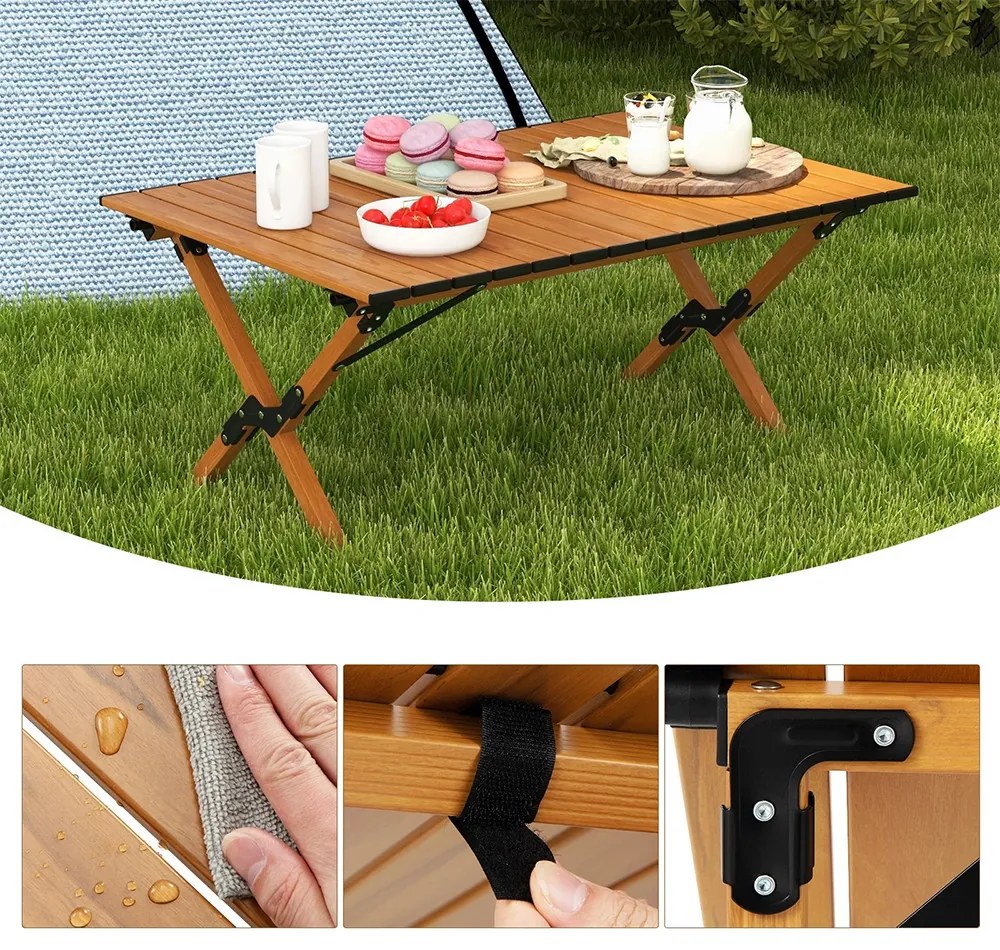 Alumínium összecsukható kempingasztal hordtáskával