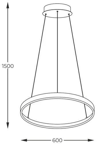Zuma Line 2023201-BK60 - LED Csillár zsinóron BRENO LED/28W/230V 3000/4000/6000K