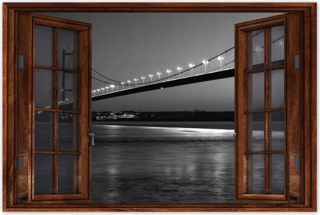 Poszterek 120x80 Éjszakai kép a hídról