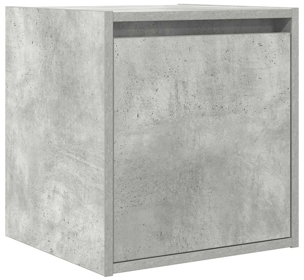 Betonszürke falra szerelhető éjjeliszekrény 38x34x40 cm
