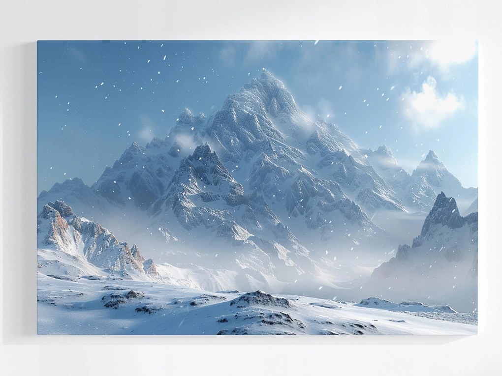 Poszter Hegyek Hó Tél Tájkép Természet Panoráma 60x40