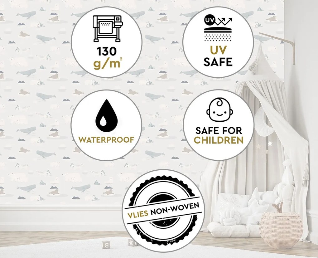 Gario Fotótapéta Sarkvidéki állatok Anyag: Vlies, Méret: 250 x 175 cm