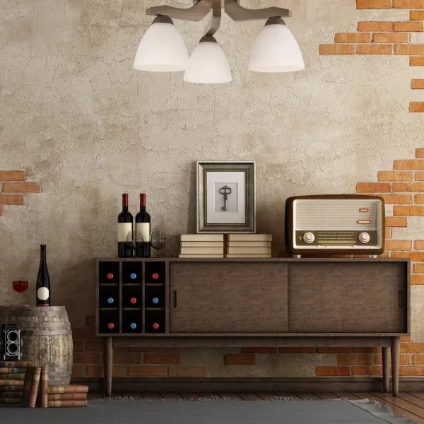 Fali lámpa ADRIANO 3xE27/60W/230V bükk