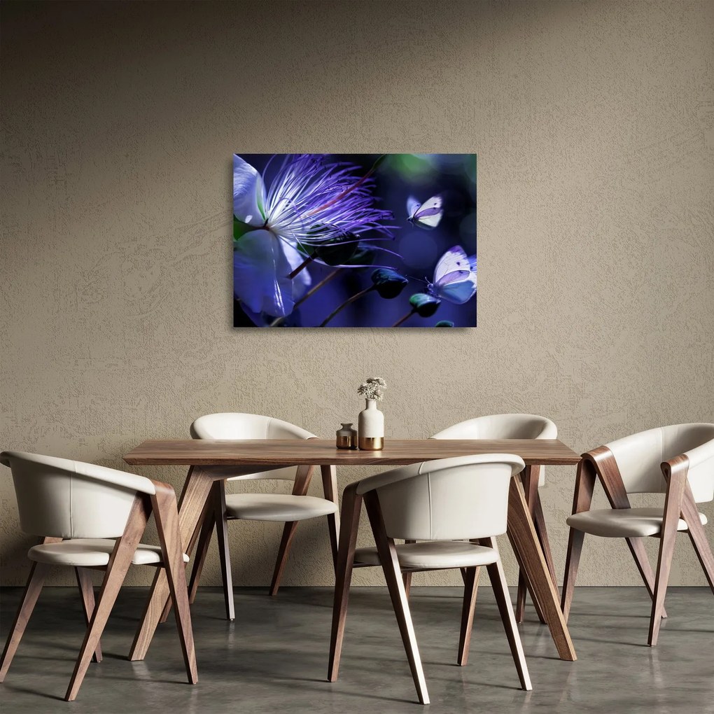Üveg kép - Trópusi virág (70x50 cm)