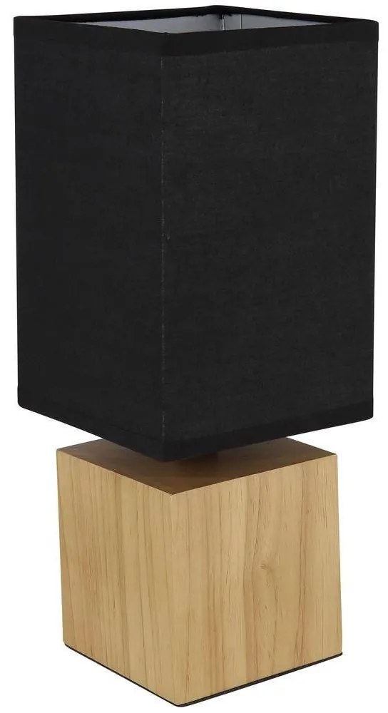 Globo 21628B - Asztali lámpa VALENTINO 1xE27/7W/230V fekete/barna