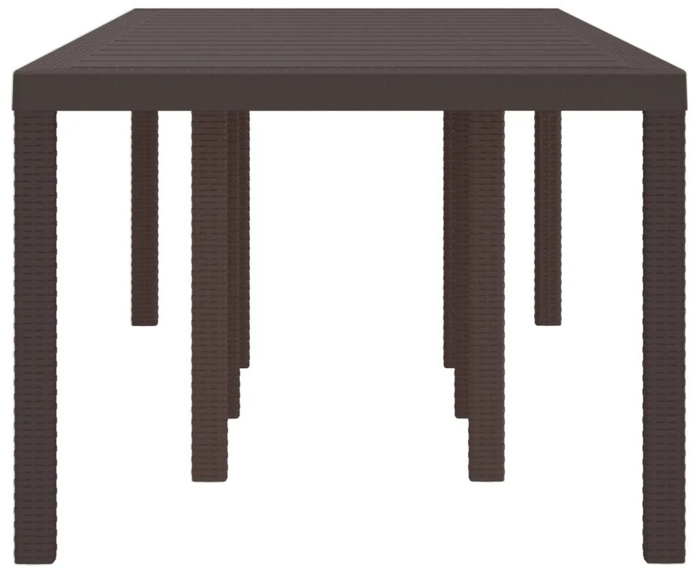 Kerti Asztal Barna 250x100x73 cm Műrattan