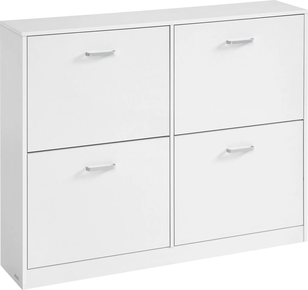 Cipősszekrény álló szekrény előszobába Könyvespolc Komód Cipőkhöz Fehér