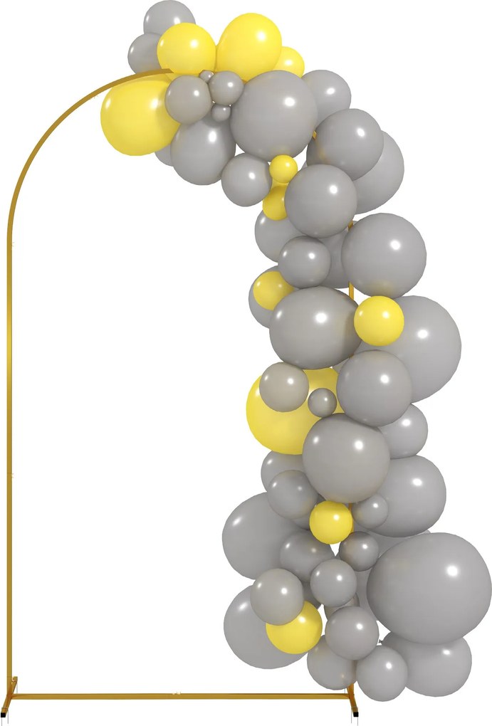Outsunny Fém Kertívek Rózsákhoz Esküvői Ív időjárásálló porbevonattal Kúszó Növények Dekorációhoz Terasz 120x40x220 cm Arany | Aosom