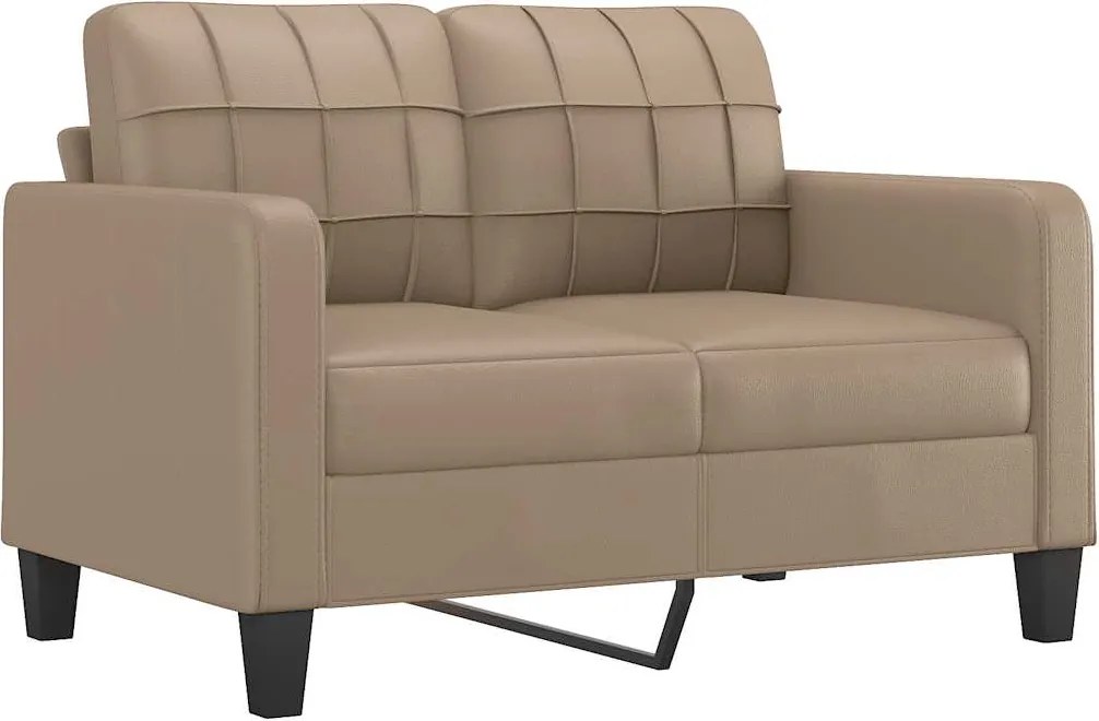 vidaXL 2 személyes cappuccino színű műbőr kanapé 120 cm