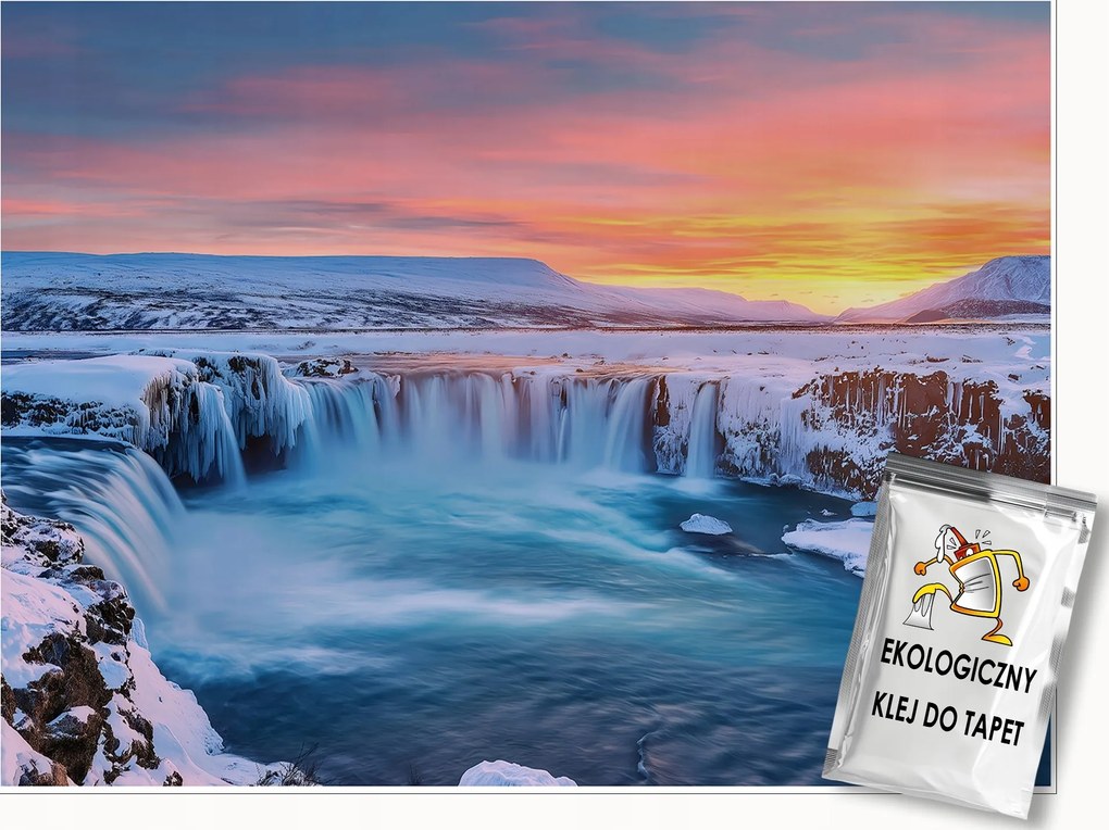 Fotótapéta Vízesés 3D Természet Hálószoba Nappali Tapéta Flizelina 250x175