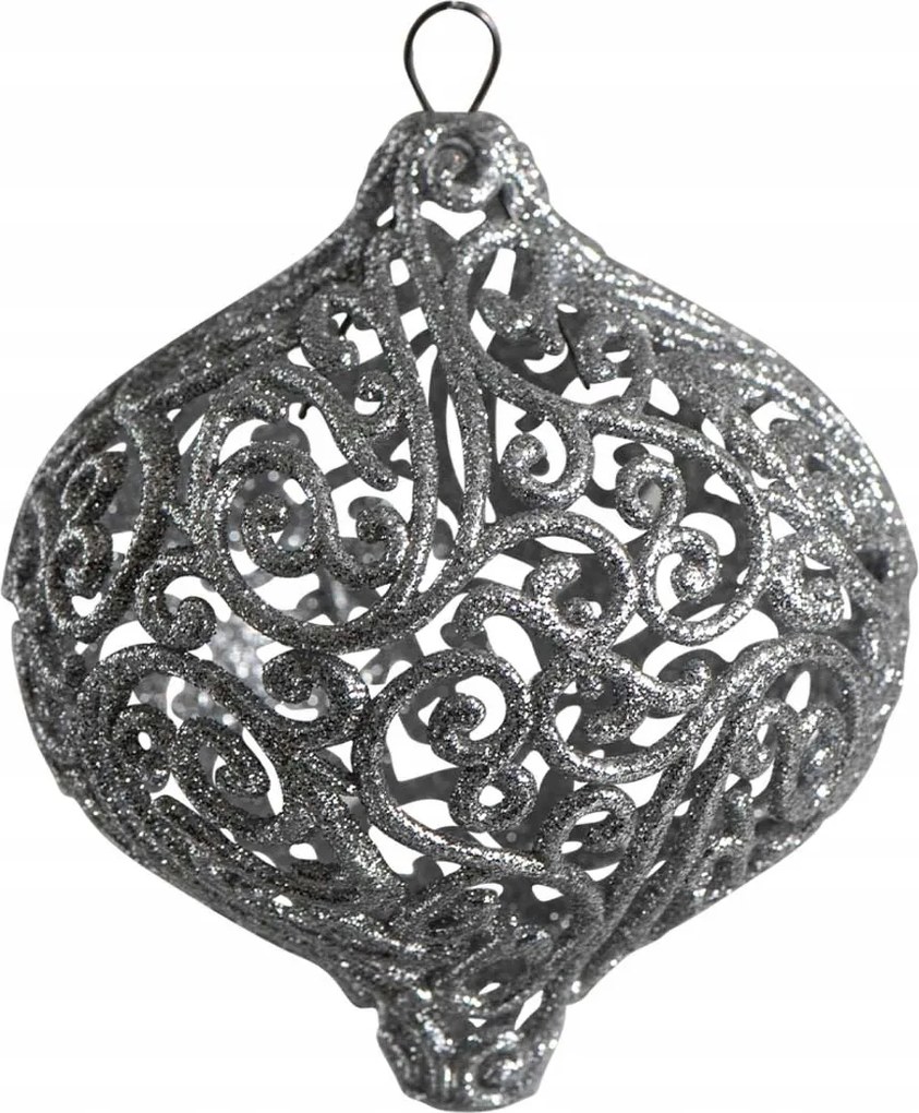 Karácsonyfadísz Áttört Ezüst Karácsonyfadísz