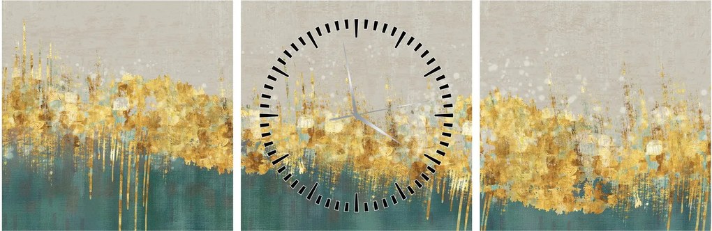 Kép - Textúra arany díszítéssel (órával) (90x30 cm)