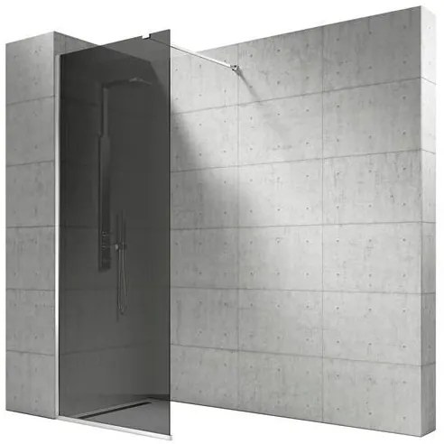 Vela Banyo WALK IN zuhanyfal - 8 mm vízlepergető FÜSTÜVEG - 80 x 200 cm