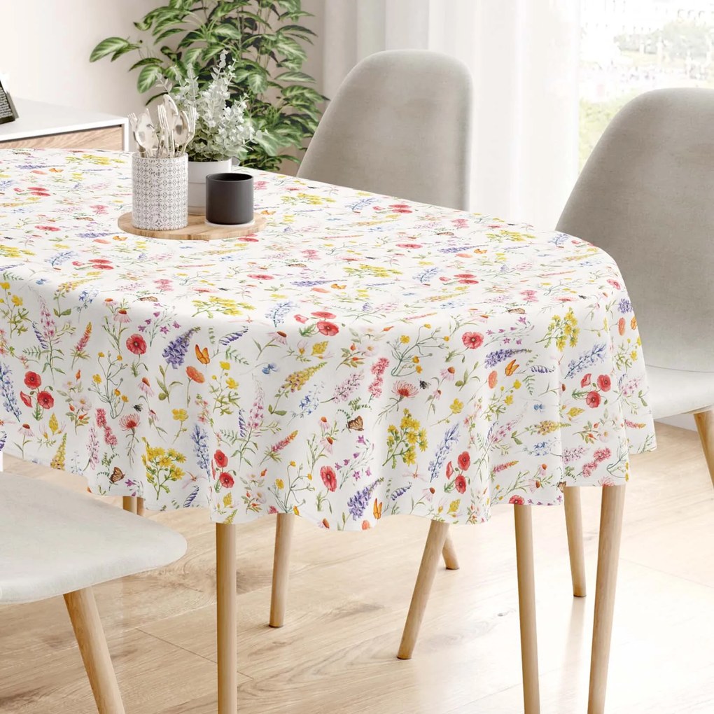 Goldea ovális dekoratív terítő valencia - virágzó mező 140 x 280 cm