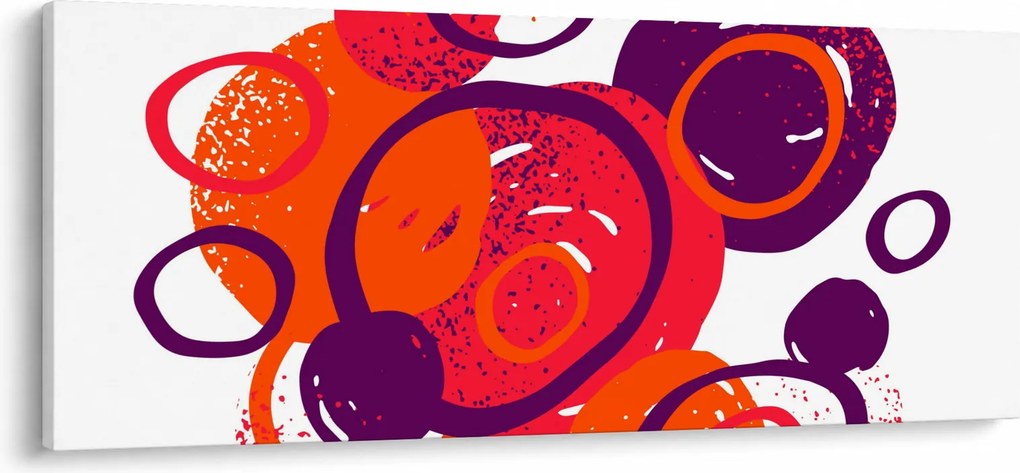 Kép - Motívum körökkel meleg színekben (120x50 cm)