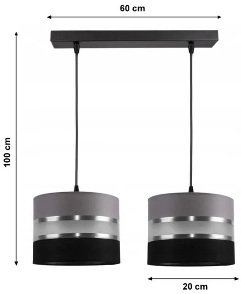 Csillár zsinóron CORAL 2xE27/60W/230V
