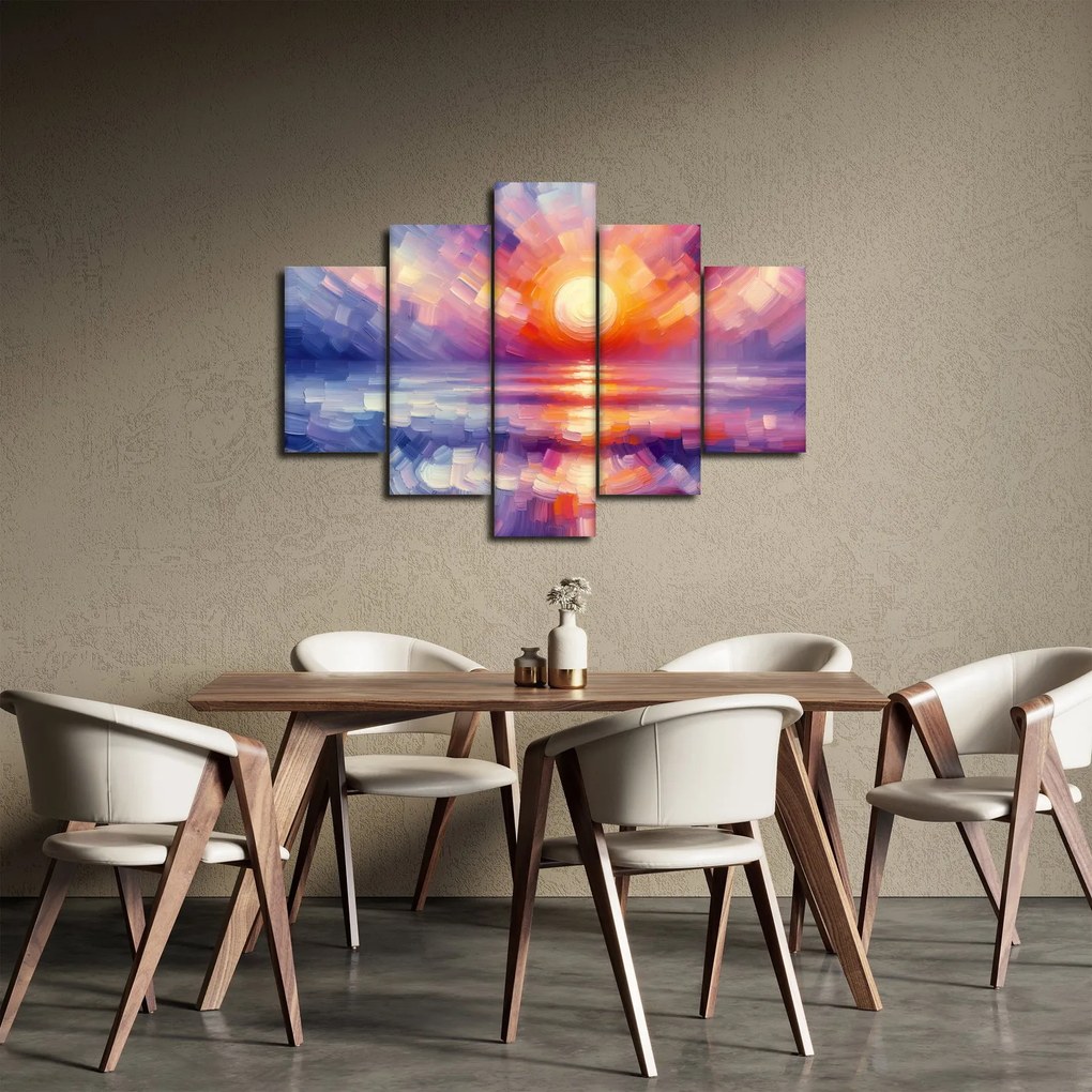 Kép - Színes művészi naplemente (150x105 cm)
