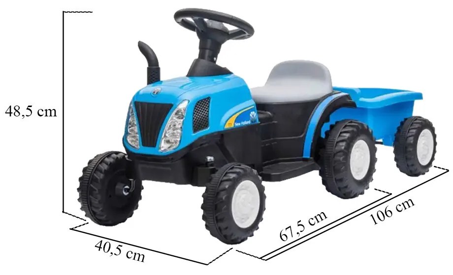 Elektromos traktor Holland kék