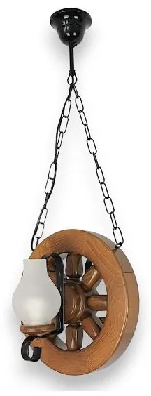 Brilagi - Csillár láncon ROATA 2xE14/40W/230V bükkfa/dió