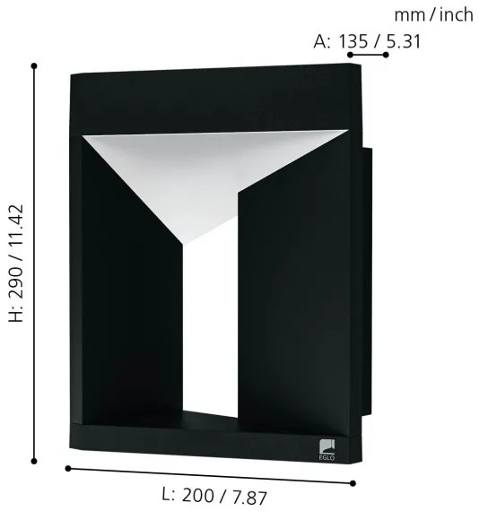 Eglo 98748 - LED Kültéri fali lámpa NEMBRO LED/10W/230V IP54