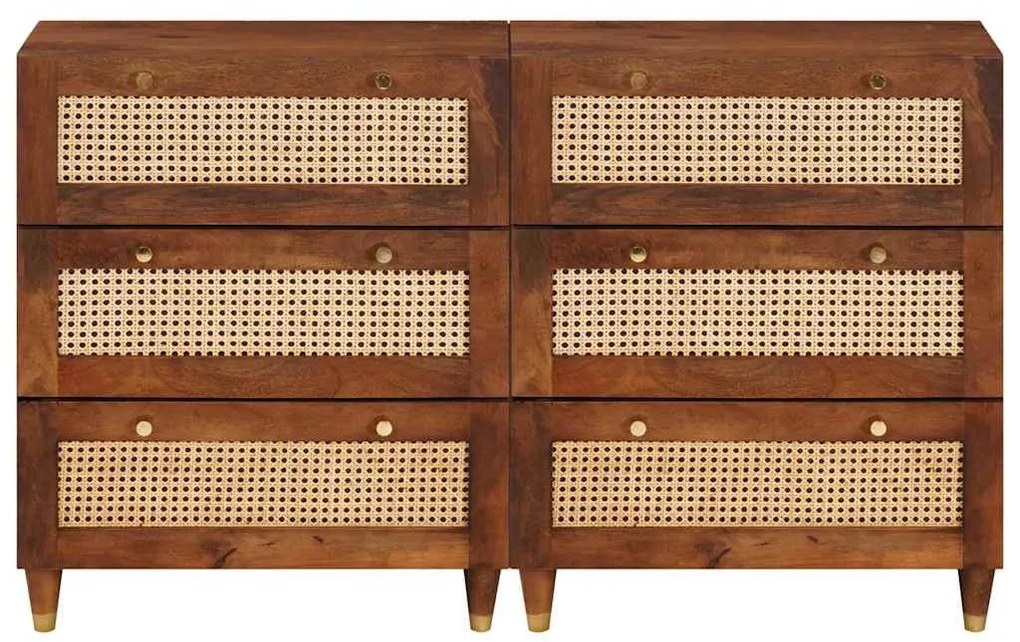Szófa összeállítás 2 pcs Barna 60 x 33.5 x 75 cm Tömör mangófa