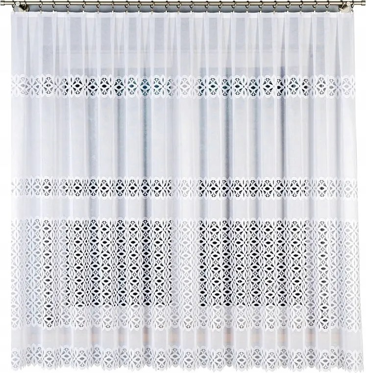 Adrianna Jacquard mintás függöny 018869 magasság 180cm, fehér színben (méterenként)