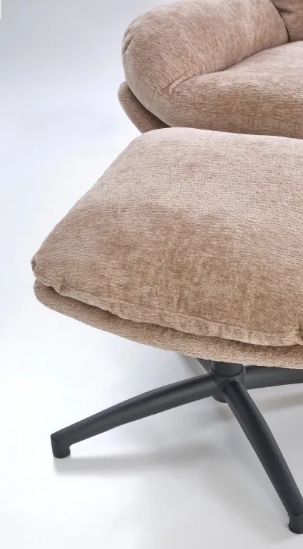 PESTO hintázható fotel puffal bézs